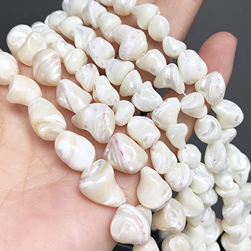 Natural White Mother of Pearl Shell Freeform Beads for Jewelry Making - color: 8x12mm Freeform White