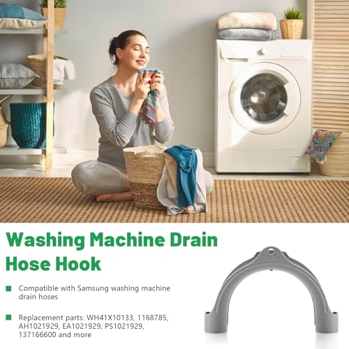 U Shape Washer Drain Hose Hook for Washing, Dishwashers, Sink Srain Hoses, U-Bend Hose Holder Hook Compatible with Samsung, GE Washing Machine Drain Hoses