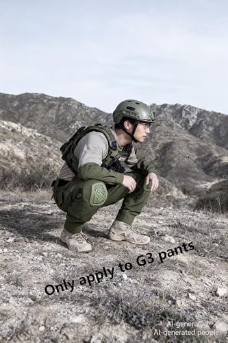 G3 Tactical Knee Pads 1 Pair Protective Knee Pads Inserts for Tactical Airsoft Paintball Hunting Combat Pants Army Green - color: Army green