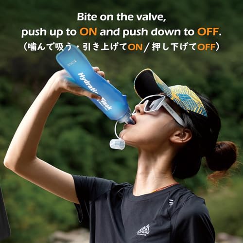TRIWONDER Running Water Bottle Handheld Plastic Flask Hydration Vest Packs Waist Belt Replacement for Runners Marathon Cycling Hiking - color: 03 Soft Flasks - Blue - 250ml/8.45oz - 2 Packs