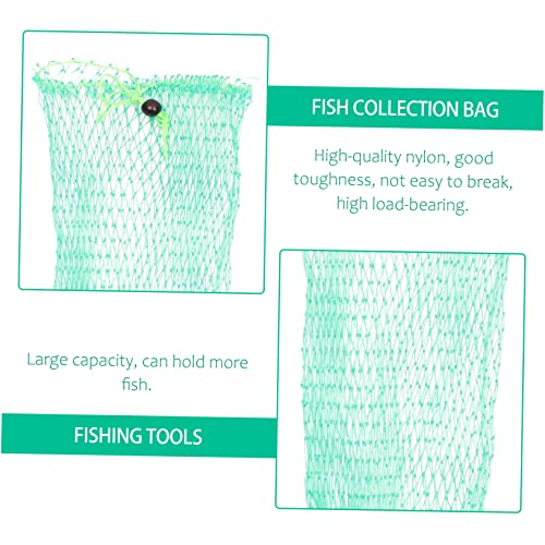 BESPORTBLE 2sets Soft Fishing Net Large Drawstring Net Ideal for Small Big Fish 2pcs*2