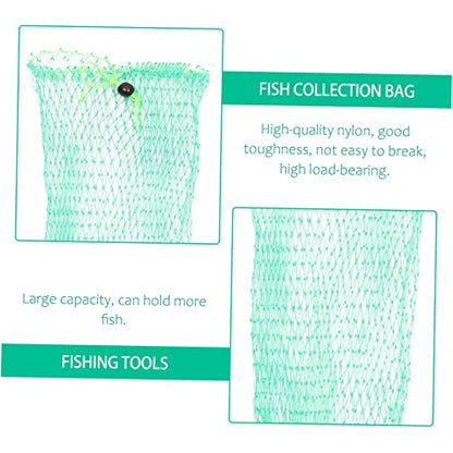 BESPORTBLE 2sets Soft Fishing Net Large Drawstring Net Ideal for Small Big Fish 2pcs*2