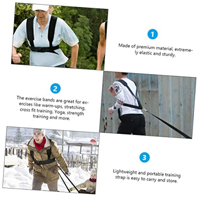 Toyvian 2pcs Resistance Sled Harness Shoulder Straps Weight Bearing Fitness Belt for Strength Training Running Speed Enhancement Suitable for Professional Sports and Outdoor Workouts