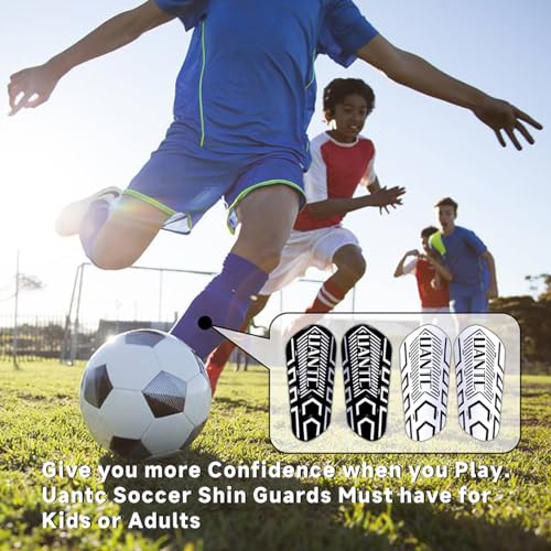 Shin Guards - Soccer Shin Guards with Cushion Protection for Kids/Adults - color: Black and Whtie,Shin Pads 2 Pairs, size: Small
