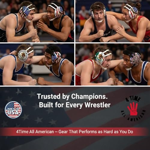 Wrestling Headgear with Ear Protection & Chin Cup Adjustable Lightweight Head Guard for Competition & Practice – Durable Protective Wrestling Ear Guard for Youth & Adult Athletes - color: Us Navy