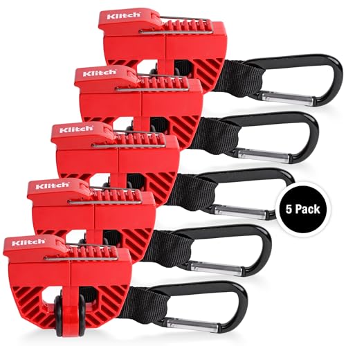 Footwear Clip, Shoe Bag, Hang Extra Shoes Cleats Boots or Gear on Your Bag. - color: 5-Pack Red