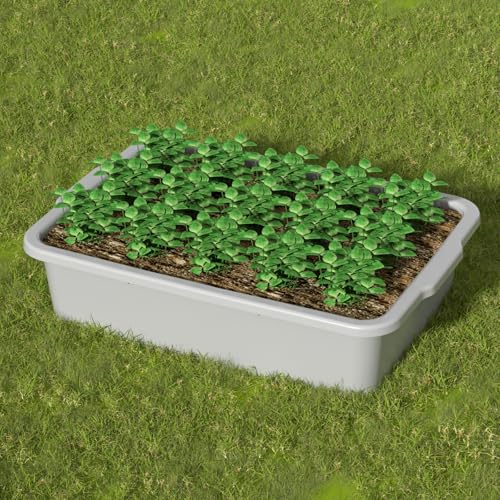 Light Gray Bus Tub, 35 L Plastic Commercial Bus Tubs, 4 Packs | Food Service Bus Box for Restaurant, Food Preparation, Frozen Food, Storage, Washing Dishes, Transportation and Cleaning - size: 35 L