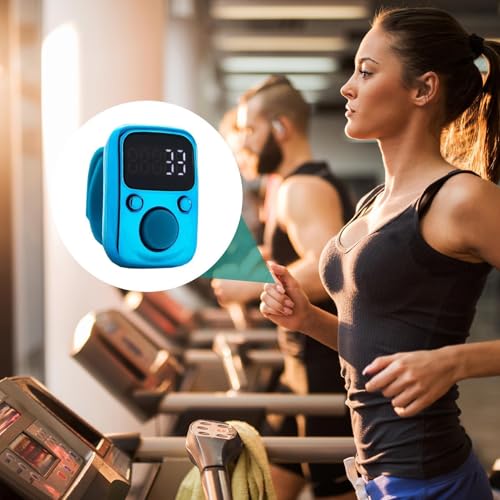 Clicker Counter Portable Hand Finger Counting Clicker | Smart for Family Friends Home Young People Elderly Office Daily Wear - color: Blue