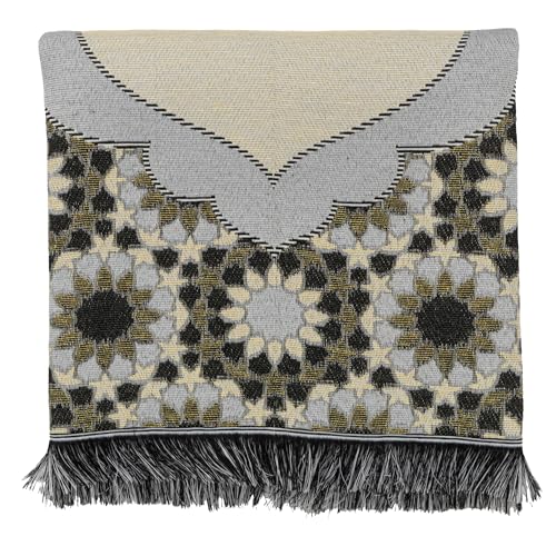 Modefa Turkish Travel Prayer Mat - Muslim Prayer Rug - Thin Woven Cotton Traditional Janamaz Sejjadah for Men Women - Prayer Matt Islam Praying Mat Stargazer (Blue) - color: Blue
