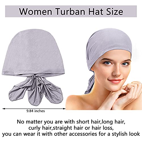 Syhood Slip on Pre Tied Head Scarves for Women - color: Soft Colors