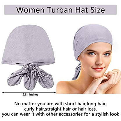 Syhood Slip on Pre Tied Head Scarves for Women - color: Soft Colors