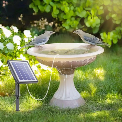 PChero Solar Pond Aerator, 2W & 2200mAh Solar Aquarium Air Pump | with 2 Air Stone, 2 Modes bubbler for Aquarium, Fish Tank, Outdoor Small Pond, Hydroponics