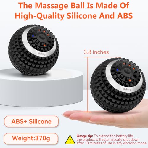 Vibrating Massage Ball 4-Speed High-Intensity Fitness Yoga Massage Roller, Relieving Muscle Tension Pain & Pressure Massaging Balls (Black) - color: Black
