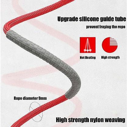 23 FT Long Jump Rope for Kids Adults,Double Dutch Jump Rope,Adjustable Skipping Ropes with High-strength Nylon Braided Rope Core,360°Rotation Not Entangled,Long Enough for 4-6 Jumpers.