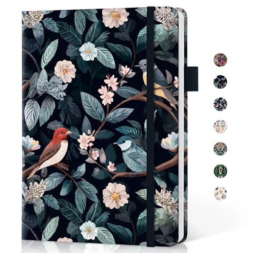 Lined Journal Notebook for Women & Men, Hardcover Leather Journal for writing, A5 College Ruled Notebook for Work & Note Taking, Perfect for Office School Home Supplies, 160 Pages, Twilight Serenade - color: H-Twilight Serenade, style: A - Lined