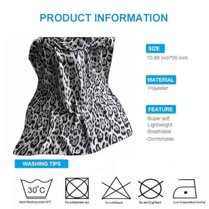 Xyueanlo Scarfs for Women Lightweight Scarves Fashion Print Floral Pattern Head Scarf Wraps Shawls - color: Grey Black
