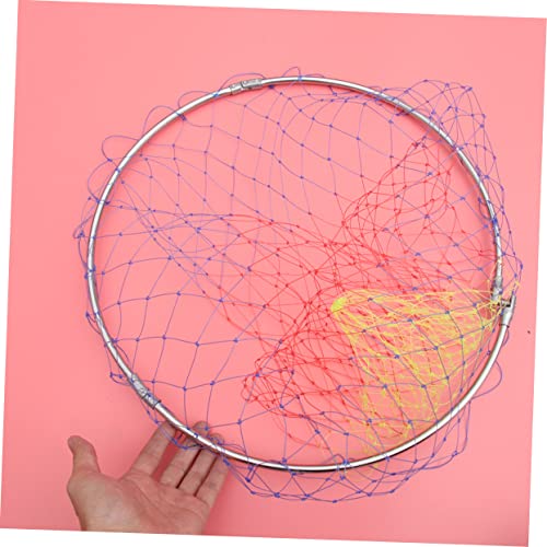 Abaodam Fish Net Bag Accessories Mesh Collapsible Fishing Net Replacement Fishing Net Pole Foldable Fishing Trap - color: Multi