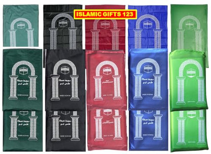 Set 60 Pockets Prayer Rug Mat Travel Portable Gift Outdoor Namaz Muslim Islamic Musallah Foldable Waterproof Slalat Gift Ramadan Islamic Gifts Bulk