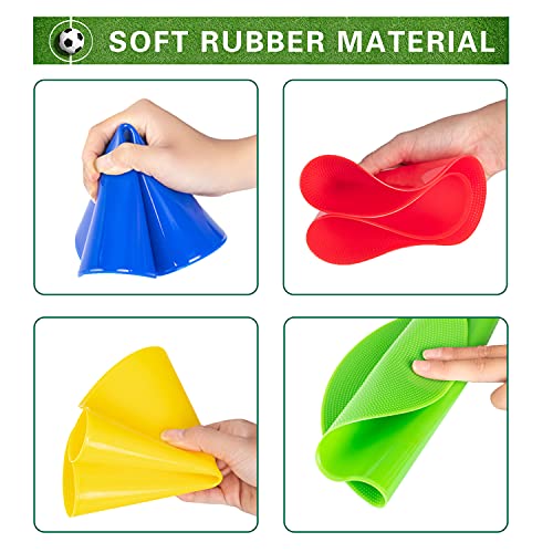 Non Slip Rubber Floor Markers 4 Inch 9 Inch 10 Inch | Multicoloured Poly Dots are suitable for football training and agility drills Marking positions in dance studios - style: 9inch 18pcs