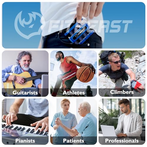 FitBeast Finger Strengthener, Finger Exerciser, Hand Exerciser for Improve Dexterity and Strength in Fingers, Hands, Forearms–Grip Strength Trainer for Musicians, Climbers - color: 3 Piece Set -Green Blue Red