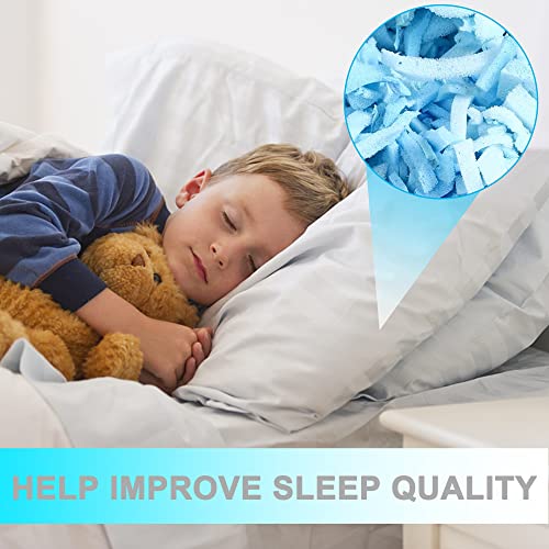DR.DUDU 5lbs Shredded Memory Foam Filling for Bean Bag Filler, Soft and Convenient Pillow Stuffing Foam for Couch Cushion Dog Bed Chair Arts Crafts, Added Gel Particles (Blue) - size: 5lb