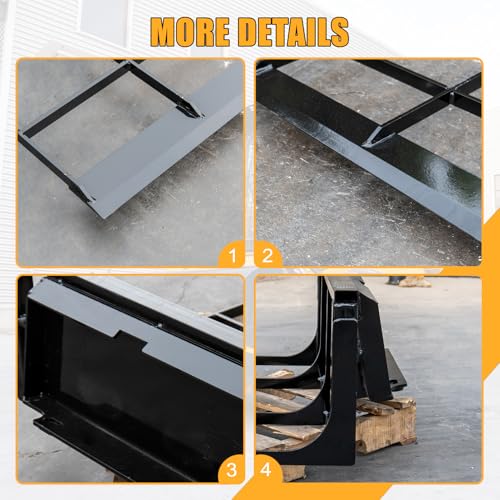 MMS Land Leveler Attachments for Mini Skid Steer Loader, 40" Grader Road Leveler, Loader Accessories Grader for Leveling Land, Gravel and Lawns