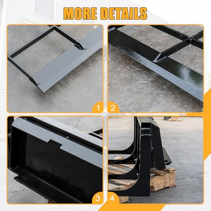 MMS Land Leveler Attachments for Mini Skid Steer Loader, 40" Grader Road Leveler, Loader Accessories Grader for Leveling Land, Gravel and Lawns