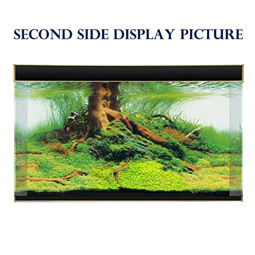ELEBOX 3D Aquarium Background Double Sides Fish Tank Wallpaper Background Blue Sky Sea & Aquatic Plant Poster - color: M, size: H:19.5"x L:48"