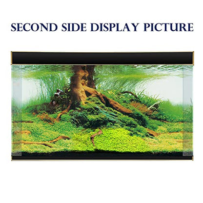 ELEBOX 3D Aquarium Background Double Sides Fish Tank Wallpaper Background Blue Sky Sea & Aquatic Plant Poster - color: M, size: H:19.5"x L:48"