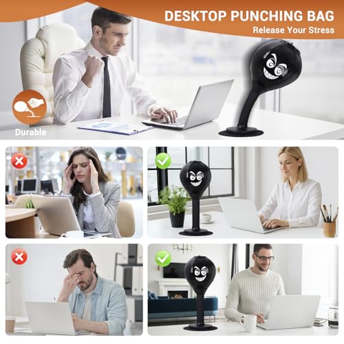 Desktop Punching Bag,Stress Relief Fun Gift for Coworkers | Stress Buster, Rage Bag, Speed Bag, For Office Table, Funny Gift for Coworkers and Friends