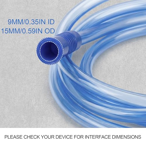 Extended Suction Connection Tube, 6.5 Feet Hose Tubing, 2 Pcs | Replacement, Flexible & Durable, Compatible with 9mm Standard Connector Devices