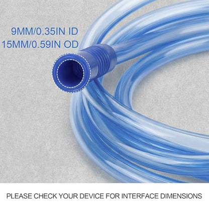 Extended Suction Connection Tube, 6.5 Feet Hose Tubing, 2 Pcs | Replacement, Flexible & Durable, Compatible with 9mm Standard Connector Devices