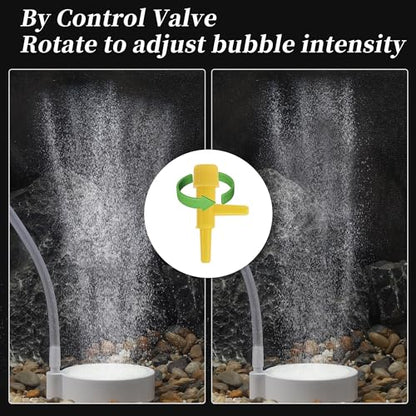 Fish Tank Bubblers Air Stone, Nano Air Disk Stone, Oxygen Diffuser for Air Pump, Air Stone Aquarium Kit, 1.97 Inch, 1 Set