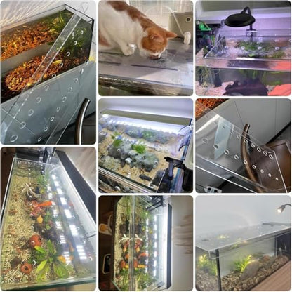 Custom Aquarium Lid Tank Hood Top Cover Anti-Jumping Net Cover, Acrylic Clear Fish Tank Cover Canopy, Cut to Any Size - size: 41x21.5cm/16.1x8.5inch