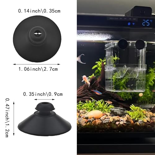 Aquarium Suction Cups Pack of 24 Black Rubber Fish Tank Pump & Airline Tubing Holders