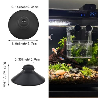 Aquarium Suction Cups Pack of 24 Black Rubber Fish Tank Pump & Airline Tubing Holders