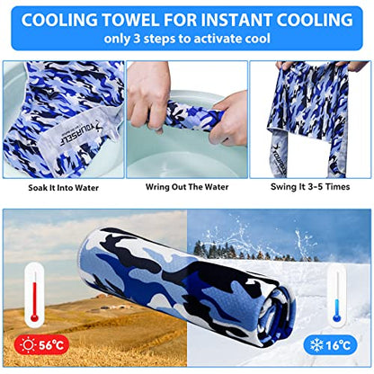 SYOURSELF Cooling Towel, Cooling Towels for Neck,40" x 12"Ice Towel for Instant Cooling Relief, Soft Breathable Chilly Towel, Perfect Yoga, Golf, Sports - color: Mix