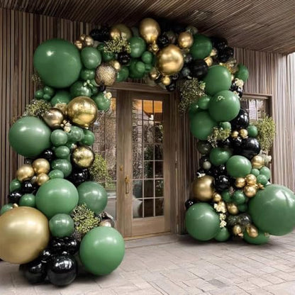Pastel Green Balloon Garland Kit Different Sizes Double Stuffed Balloons Latex Sage Balloon Jungle Green Arch For Birthday Safari Baby Shower Gender Reveal Bridal Boho Party - color: Doubled Sage Green