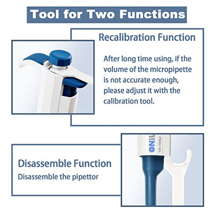 ONiLAB Single Channel Adjustable Pipettor, Micropipette 5-50μL | Ergonomic Design,Clear Volume Display,Adjustable Volume Control,Precise Liquid Handling,Autoclavable - size: 5-50μl