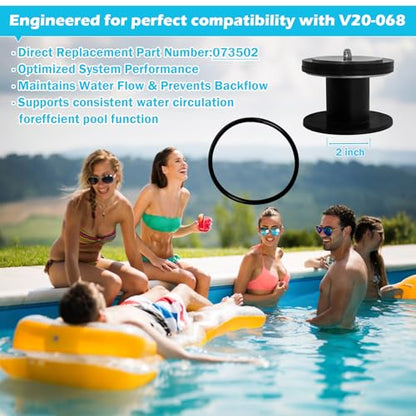 Earthtec RV20068 Check Valve Seat Assembly with O-Ring Compatible with Ortega Check Valve Parts Replacement for Models V20-068,073502 Prevents Leakage & Restores Sealing Integrity (2-inch Check)