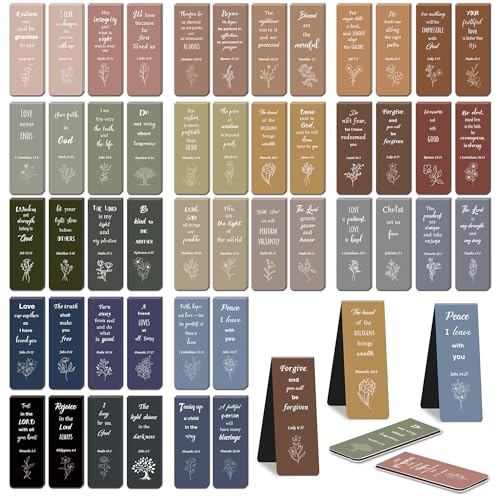 96PCS Magnetic Bible Bookmarks, Bulk Christian Bookmarks for Reading - style: Morandi