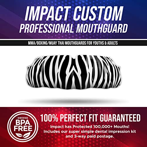 Impact Custom Professional MMA/Boxing/Muay Thai Mouthguard (Zebra Skinz) - color: Zebra Skinz
