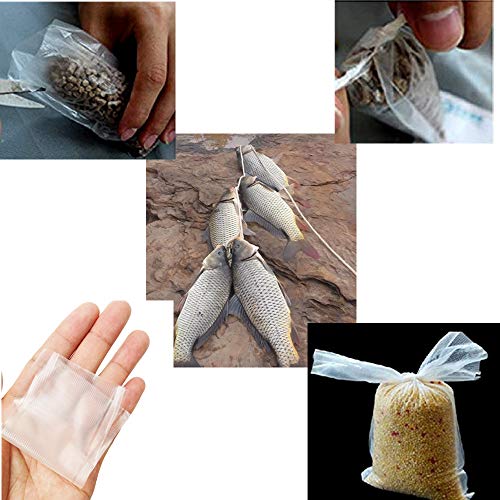 Drchoer PVA Bait Bags for Carp Fishing: 50pcs Water Soluble Bags for Solid Baits Carp Fishing Equipment Tackle - Small Medium Large - size: 3.15in x 6.30"