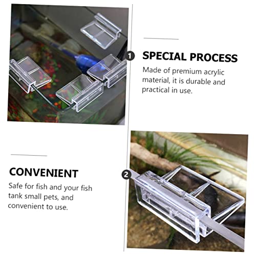 VANZACK Stable Performance Acrylic Material Aquarium Bracket 10pcs Clips for Lid Easy to Clean and - size: 5.5X5X1.8CM
