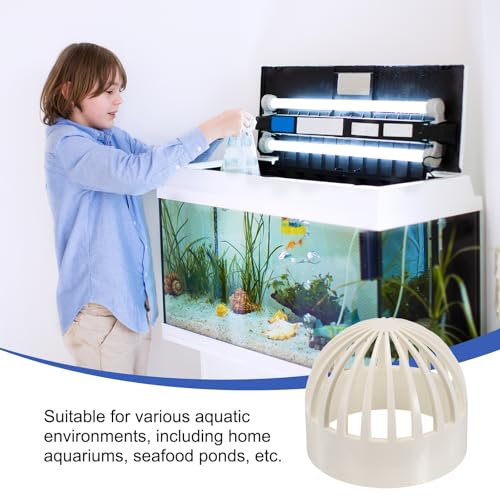 PATIKIL 4.3 Inch (110mm) Fish Cover Permeable Cap, 4 Pcs PVC Breathable Cap Aquarium Guard Fish Tank Intake Cover, White - color: White, size: 4.3Inch(110mm)