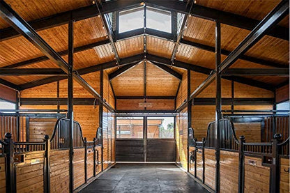 American Floor Mats - Heavy Duty Stall Tiles - Stable/Horse Tiles - Thick, Durable Rubber Flooring Solid Black 1 Center Tile 1/2" Thick - size: 1 Center Tile - 1/2" Thickness