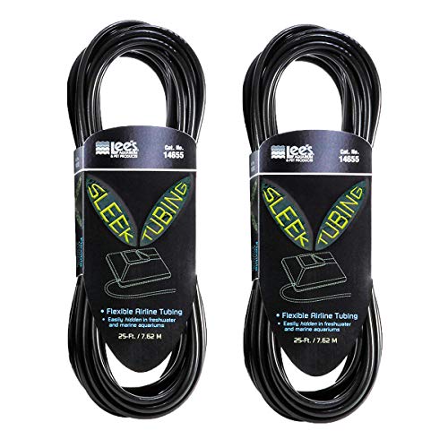 Lee Aquarium & Pet Sleek Airline Tubing in Black - size: 25 Foot-2 pack