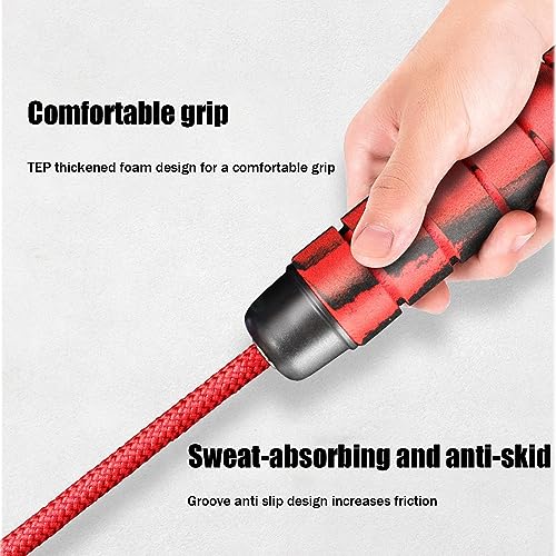 30 FT Long Jump Rope for Kids Adults,Double Dutch Jump Rope,Adjustable Skipping Ropes with High-strength Nylon Braided Rope Core,360°Rotation Not Entangled,Long Enough for 6-10 Jumpers.