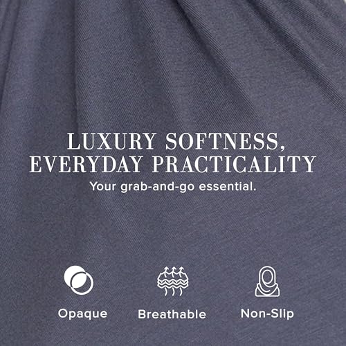 Slip-on Instant Premium Jersey Hijab with Undercap - Buttery Soft, Lightweight Hijab with Innovative Tie-Back Design - color: Charcoal