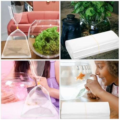50pcs Plastic Fish Transport Bags for Ornamental Fish Shipping 24x48cm Oxygen-permeable Aquarium Packaging Bags and Storage
